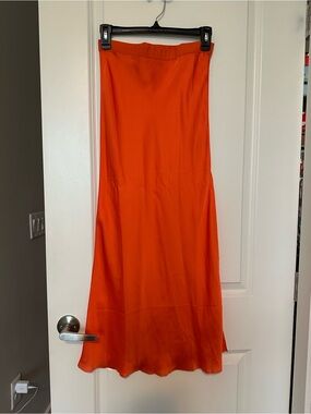 Free People Sweet Talker Half Slip - Bright Orange Maxi Skirt